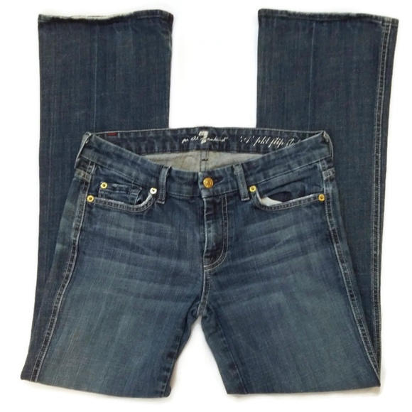 7 For All Mankind Denim - 7 For All Mankind Distressed Denim Blue Jeans